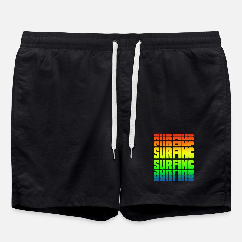 Surfing Design - Swim Trunks - black