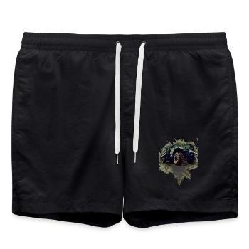 Kraz GDR Truck - Swim Trunks - black - Front - AI Model Male 185 light (185cm)