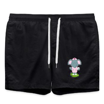 Elephant Nurse - Swim Trunks - black - Front - AI Model Male 185 light (185cm)