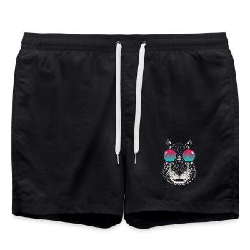 Capybara cool avec des lunettes de soleil - Short de bain - noir - Devant - AI Model Male 185 light (185cm)