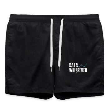 Datenflüsterer, wissenschaftlicher Analyst, Softwareentwickler - Badeshorts - Schwarz - Vorne - AI Model Male 185 light (185cm)
