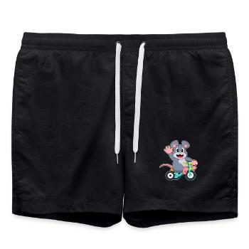 Rat Bicycle - Swim Trunks - black - Front - AI Model Male 185 light (185cm)