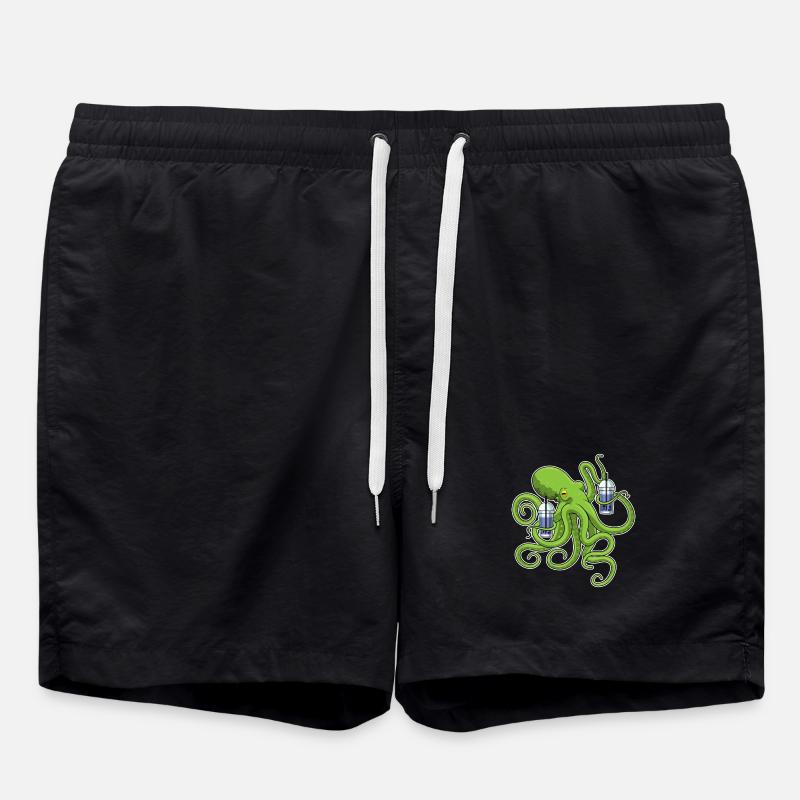 Krake Bubble tea - Badeshorts - Schwarz