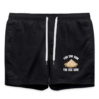 You Dim Sum You Lose Some Pun Asian Foodie - Badeshorts - Schwarz - Vorne - AI Model Male 185 light (185cm)