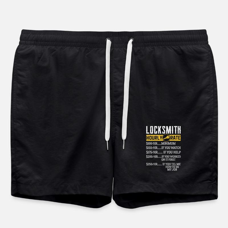 Locksmith Hourly rates Locksmith - Swim Trunks - black