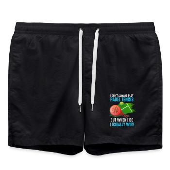 Padel I Dont Always Play Padel Tennis - Swim Trunks - black - Front - AI Model Male 185 light (185cm)