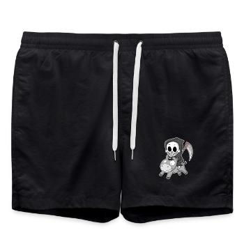 Grim Reaper Donkey - Swim Trunks - black - Front - AI Model Male 185 light (185cm)