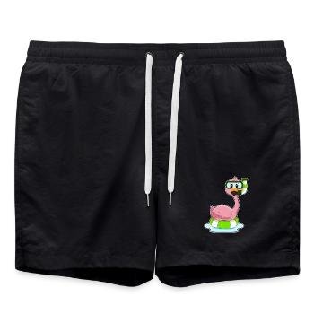 Été de nage au Flamingo Swimming Ring - Short de bain - noir - Devant - AI Model Male 185 light (185cm)