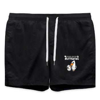 Muttertag - erster Muttertag Geschenk - Badeshorts - Schwarz - Vorne - AI Model Male 185 light (185cm)