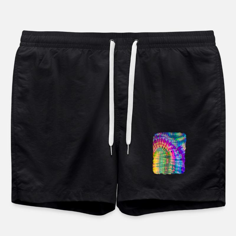Tie Dye Batik - Badeshorts - Schwarz