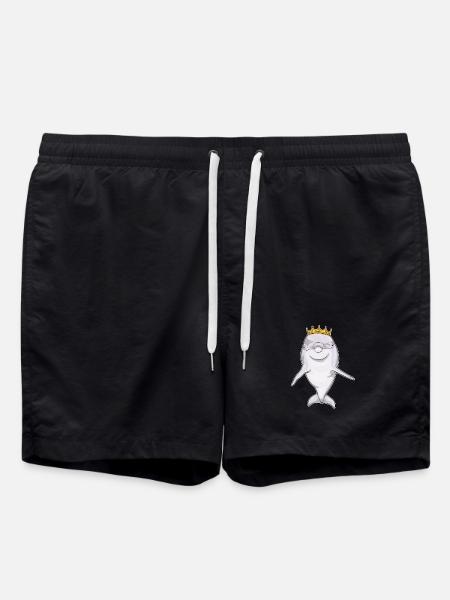 Dolphin Crown - Swim Trunks - black