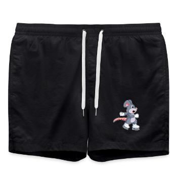 Mouse Ice Skating Skates - Swim Trunks - black - Front - AI Model Male 185 light (185cm)