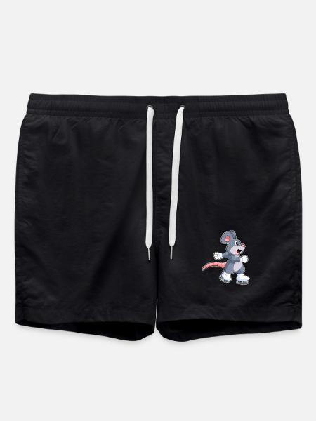 Mouse Ice Skating Skates - Swim Trunks - black