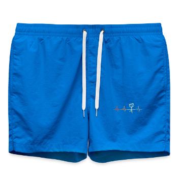 Drum player heart line - Swim Trunks - cobalt blue - Front