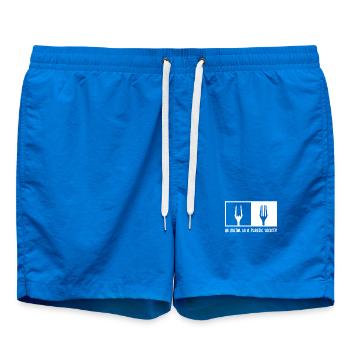 Be Metal In A Plastic Society Pommesgabel Metal - Badeshorts - Cobalt blue - Vorne