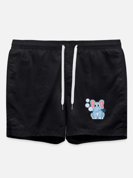 Éléphant mignon - Short de bain - noir