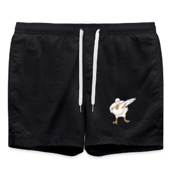 Duck Hip Hop Dance - Swim Trunks - black - Front - AI Model Male 185 light (185cm)