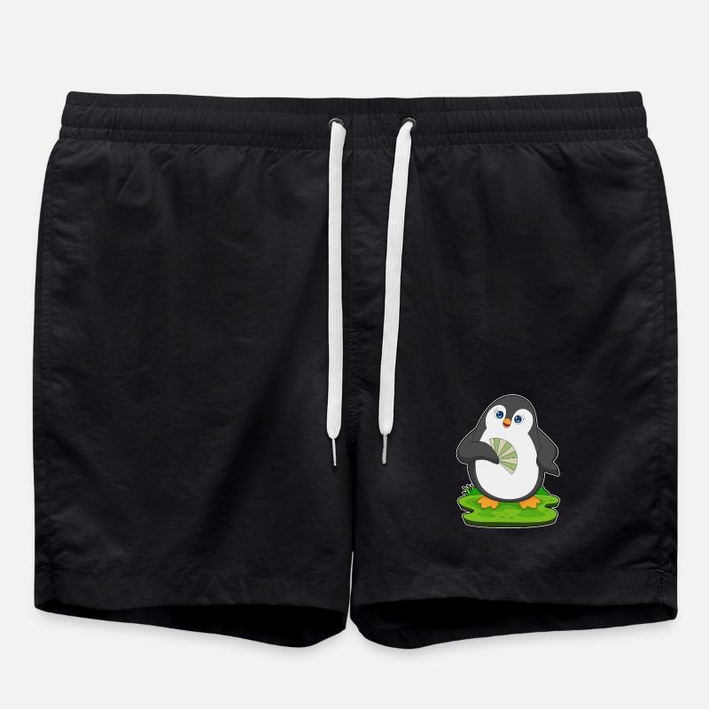 Pingouin Éventail à main - Short de bain - noir
