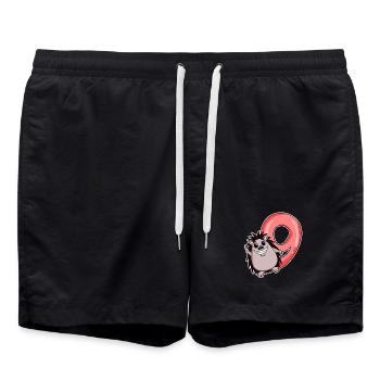 9 Birthday 9 years old with animal motif - nine - Swim Trunks - black - Front - AI Model Male 185 light (185cm)