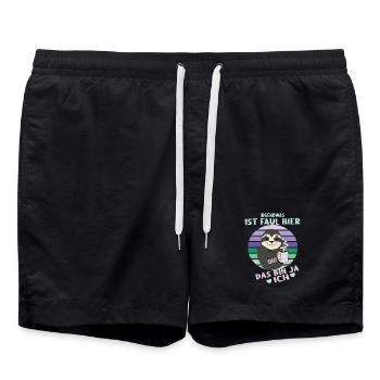 Irgendwas ist faul hier - Oh! Das bin ja ich ... - Badeshorts - Schwarz - Vorne - AI Model Male 185 light (185cm)