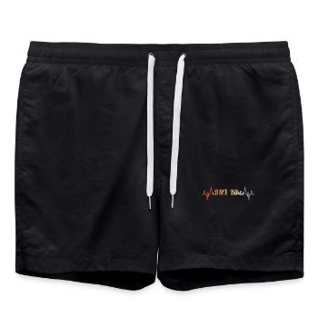 Vintage BMX Heartline - Swim Trunks - black - Front - AI Model Male 185 light (185cm)