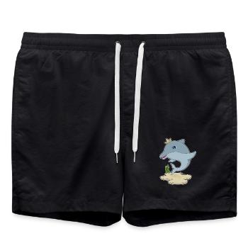 Dolphin Crown - Swim Trunks - black - Front - AI Model Male 185 light (185cm)
