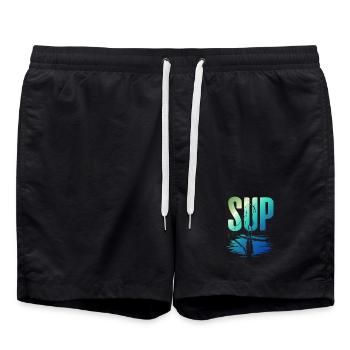 SUP - Short de bain - noir - Devant - AI Model Male 185 light (185cm)