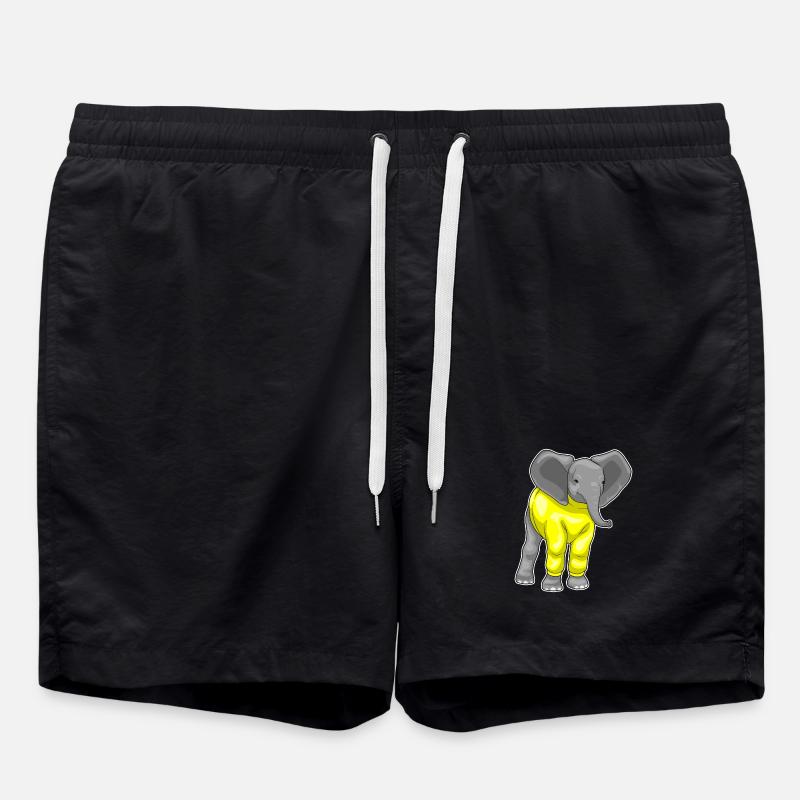 Elefant Winter - Badeshorts - Schwarz