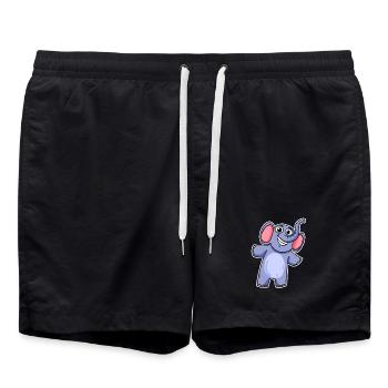 Mignon petit éléphant - Short de bain - noir - Devant - AI Model Male 185 light (185cm)