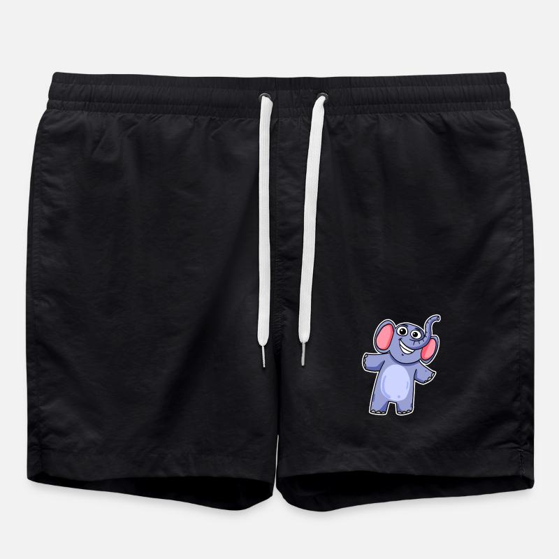 Mignon petit éléphant - Short de bain - noir