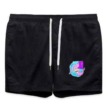Fille - 10e anniversaire Sirène - Fille - Short de bain - noir - Devant - AI Model Male 185 light (185cm)