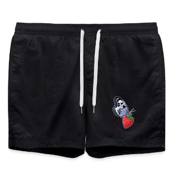 Fraise papillon - Short de bain - noir - Devant - AI Model Male 185 light (185cm)