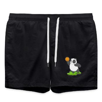 Panda Basketball Player Basketball - Swim Trunks - black - Front - AI Model Male 185 light (185cm)