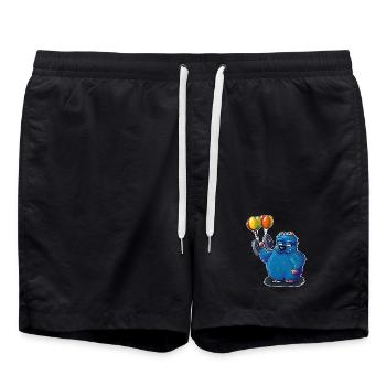 Le petit monstre de fitness - Short de bain - noir - Devant - AI Model Male 185 light (185cm)