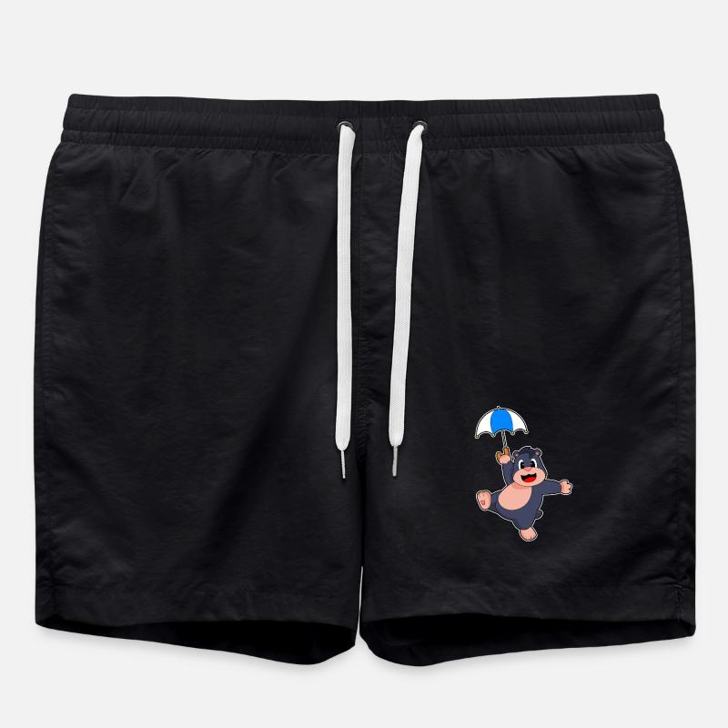 Maulwurf Regenschirm - Badeshorts - Schwarz