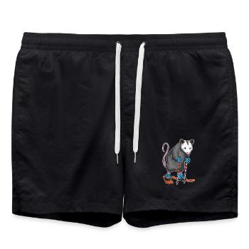 Skieur rat marsupial ski sports d’hiver - Short de bain - noir - Devant - AI Model Male 185 light (185cm)
