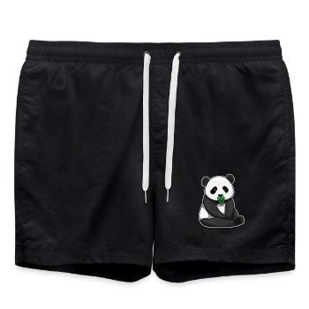 Tétine pour bébé panda - Short de bain - noir - Devant - AI Model Male 185 light (185cm)