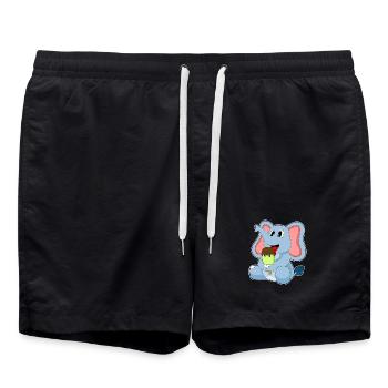 Elephant popsicles - Swim Trunks - black - Front - AI Model Male 185 light (185cm)