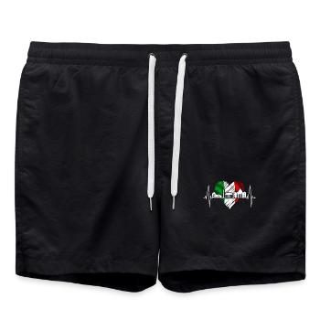 Rome Colosseum Heartbeat Roma Skyline Rome Italy - Swim Trunks - black - Front - AI Model Male 185 light (185cm)