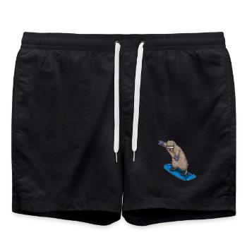 Otter Snowboarder Snowboard - Short de bain - noir - Devant - AI Model Male 185 light (185cm)