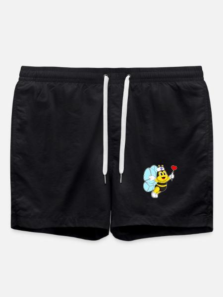 Bee Nurse Heart - Swim Trunks - black