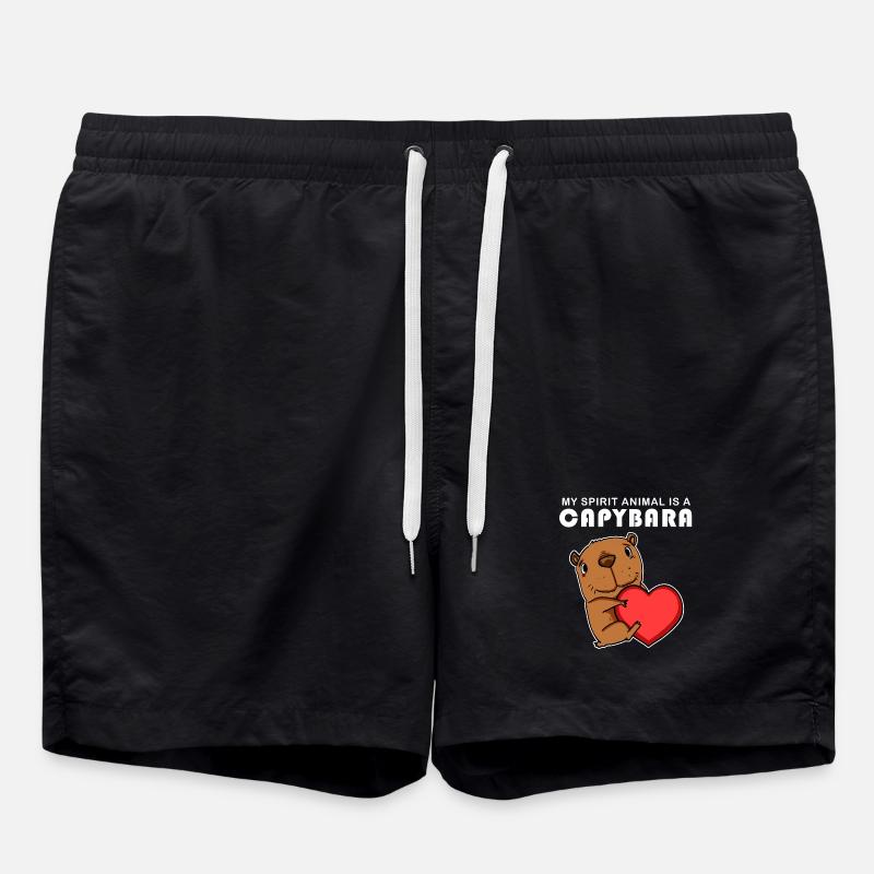 Capybara Wasserschwein Capybaras - Short de bain - noir
