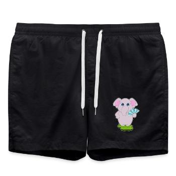 Éventail de main d’éléphant - Short de bain - noir - Devant - AI Model Male 185 light (185cm)