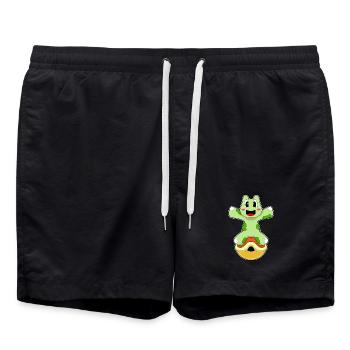 Turtle without shell - Swim Trunks - black - Front - AI Model Male 185 light (185cm)