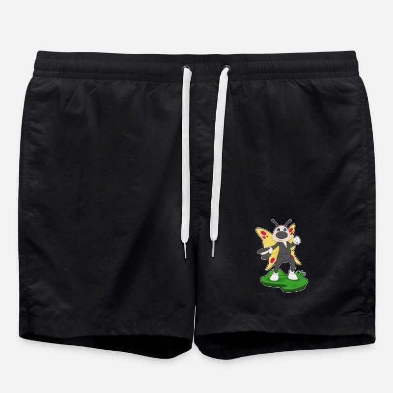 Butterfly Wizard Wand Cylinder - Swim Trunks - black