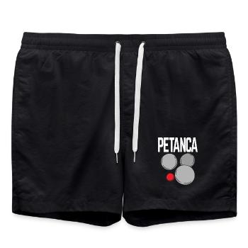 Bolas de Petanca Boule Kugeln für Bouler Petanque - Badeshorts - Schwarz - Vorne - AI Model Male 185 light (185cm)