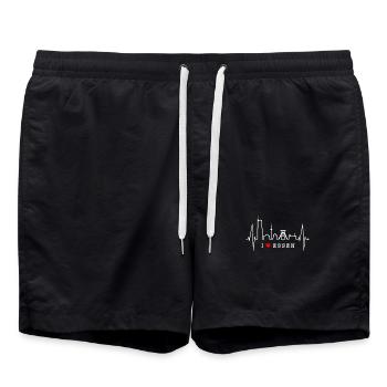 Essen Skyline Herzschlag Ruhrpott Fan Herz Essener - Short de bain - noir - Devant - AI Model Male 185 light (185cm)