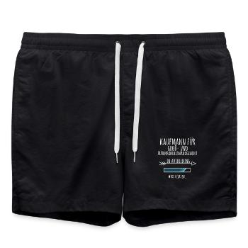 Kaufmann für Groß und Außenhandelsmanagement - Badeshorts - Schwarz - Vorne - AI Model Male 185 light (185cm)