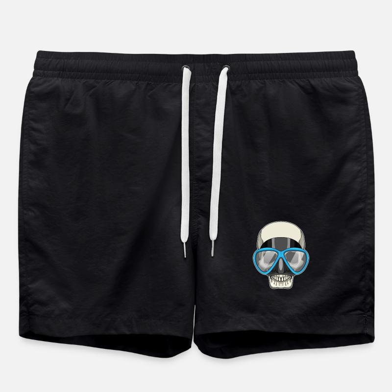 Lunettes de natation crâne - Short de bain - noir