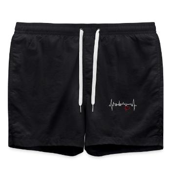 Hannover Skyline Herzschlag Fan Liebe Hannöversch - Short de bain - noir - Devant - AI Model Male 185 light (185cm)